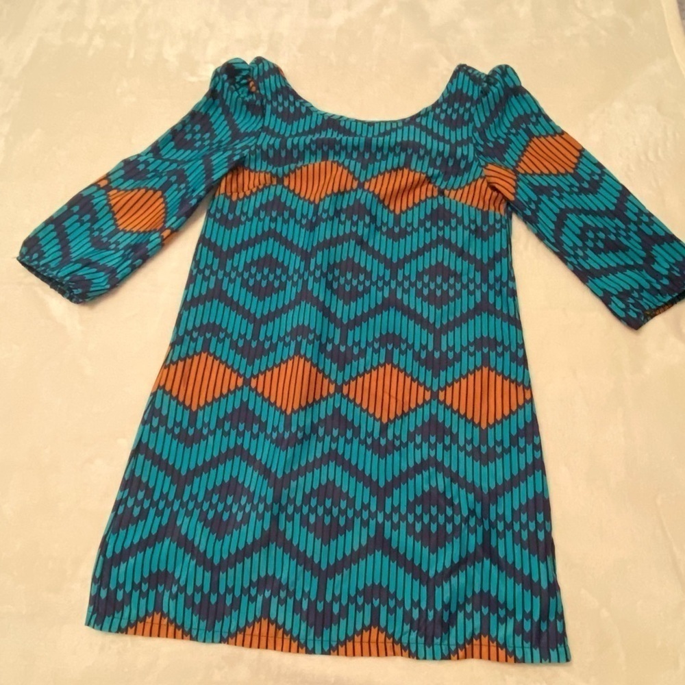Bella D multi-colored and patterned dress